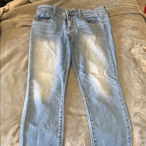 Washed out jeggings.